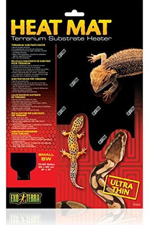 Exo Terra Heat Mat, Substratheizung für Terrarrien, zur Montage unter dem Terrarium, 8W, 20 x 20cm