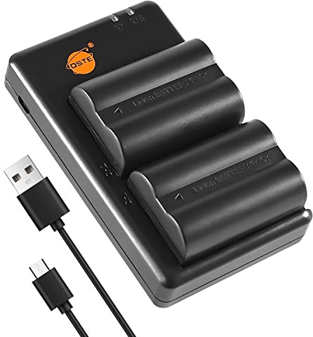 DSTE 2PCS NP-400 D-LI50 Batterie and Chargeur Compatible pour Pentax K10D, K10D, K20D