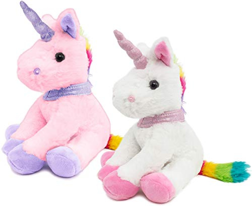 Brubaker Plüsch Einhorn 21 cm hoch - Rosa | Stofftier Plüschtier Kuscheltier