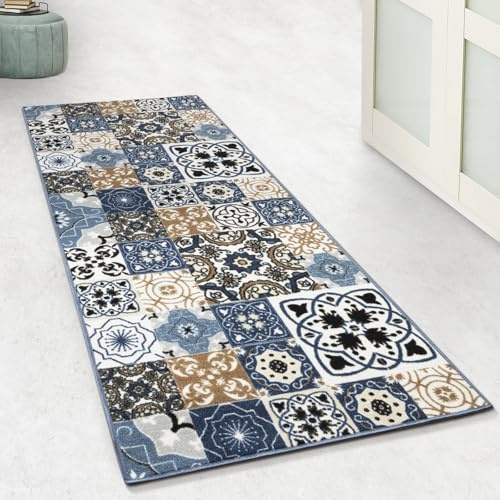 Floordirekt Teppichläufer St. Davids - Läufer für Küche, Flur & Wohnraum - Feinschlingen Teppich - rutschfest & antistatisch - Küchenläufer Flurteppich Flurläufer (80 x 350 cm)