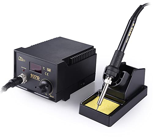 937D Station de Soudage Fer à Souder Antistatique à Température Constante 2 en 1 avec Affichage LED Numérique Température Réglable 200℃ - 480℃