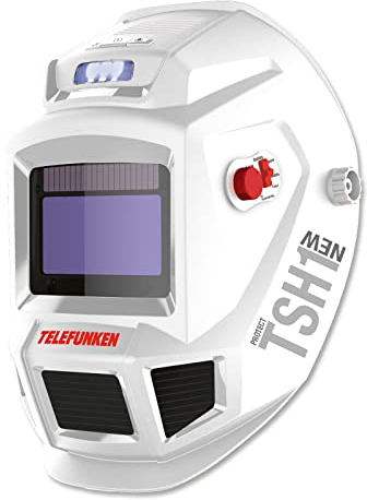 TELEFUNKEN TSH1 Automatik Schweißhelm: Ventilator Kühlfunktion; LED Lampen & automatische Verdunklung; Weld,Cut,Grind-Funktionen