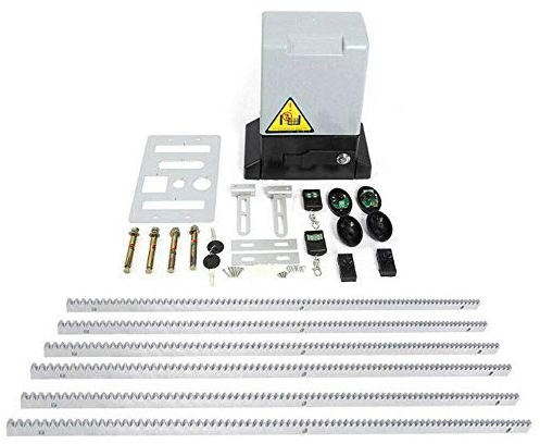 SHZICMY Schiebetorantrieb 370W Schiebetoröffner Elektrischer Toröffner Torantrieb Schiebetor Tor Antrieb mit Fernbedienung & 6m Zahnstange Schiebetor Motor Sliding Gate Opener bis 600KG