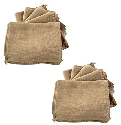 MiSMiAO Sacos de Yute 100% Yute Sacos ecológicos de Fibra Natural Tela de Saco de Café 35x50cm/40x60cm Resistente de Saco para Patatas Bolso Ecológico para Verduras (40x60cm,10 Stück)