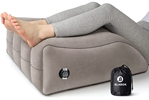 BLABOK Venenkissen Beinhochlagerungskissen | Beinkissen Hochlagerung | aufblasbare Keilkissen Komfort Verbesserung der Durchblutung und Reduzierung, für Beine & Knie ideal als Lymphkissen & Venenkeil