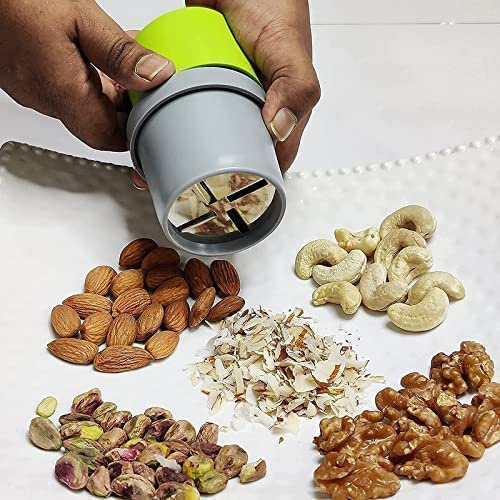 Dry Fruit Cutter and Slicer (Pack of 1) - Kitchen Gadget for Almonds and Other Dryfruits - Plastic Multicolor Grater