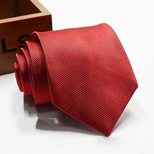 ARTQ Herren Krawatte8Cm Rot Feinkörnige Krawatte Für Herren Trachtenkrawatte Zur Hochzeit Trauerkrawatte Zum Geburtstagsgeschenk Vatertagsgeschenk Geschenk Für Männer