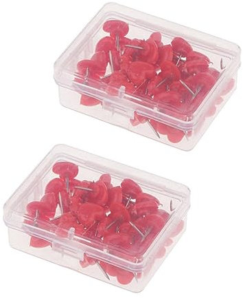 Ciieeo 100stücke Reißzwecke Aus Plastik in Herzform in Boxen Zum Markieren Von Orten Sehenswürdigkeiten Und Reiserouten Karten Kalendern Und Whiteboards