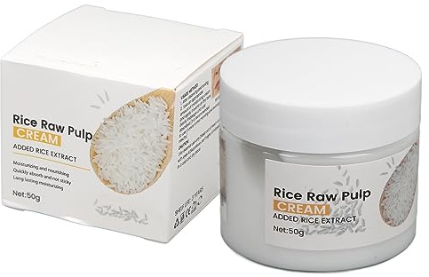 Crema Facial de Arroz, Crema Hidratante de Cerami de Arroz, Ligera y Refrescante, Fórmula Nutritiva para Todo Tipo de Piel, Mejora la Barrera de Humedad de la Piel