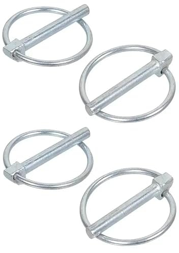 cyclingcolors 4x Spine a scatto 11mm x 45mm perni a sgancio rapido molla acciaio anello copiglie tagliaerba tosaerba trattore