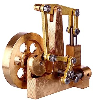Spicyfy Steam Engine Model Kit, Balance Type Mini Pure Copper Steam Engine DIY Assembly Science Experiment Toys for Adults Kids (Without Boiler)