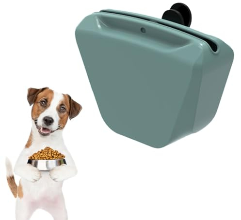 Shienfir Wasserdichter Leckerlibeutel für Hunde, Leckerli-Tasche aus Silikon, mit Magnetverschluss, große Kapazität, tragbare Haustier-Trainingstasche, Haustierbedarf, Grün