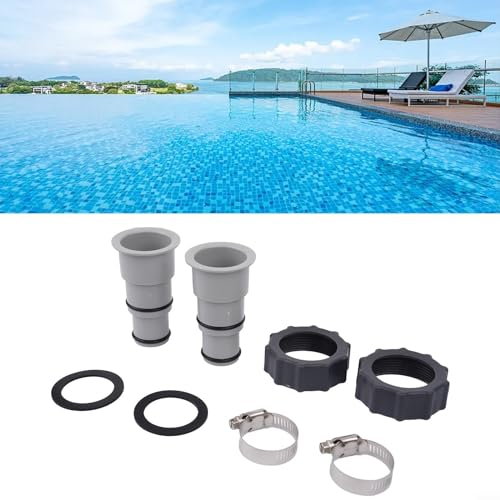 SPORTARC Schlauchadapter mit verbesserter Leistung, Gewinde auf Klemme, Schlauchadapter für Pool, verbessert das Wasser (2 Sets)