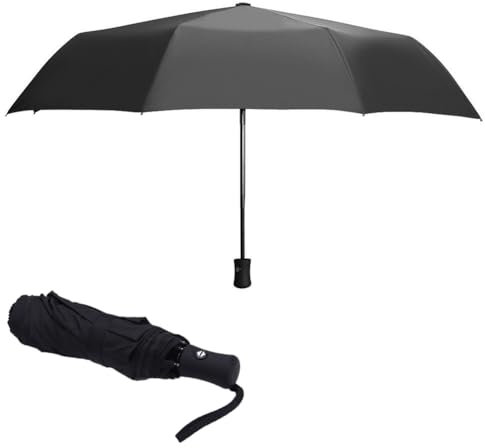 Loiina Regenschirm Taschenschirm Windproof Sturmfest bis Winddichter Doppel Baldachin Auf-Zu-Automatik 8 Edelstahl-Rippen UV-Schutz Leicht Kompakt Stabiler