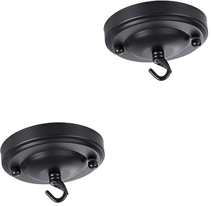 HOLIDYOYO 2stücke Ceiling Cover Plate Retro Style Für Hängeleuchten Dekorative Montageplatte Für Kronleuchter Geeignet Für Wohnräume Restaurants Und Cafés Schwarz Robust Und