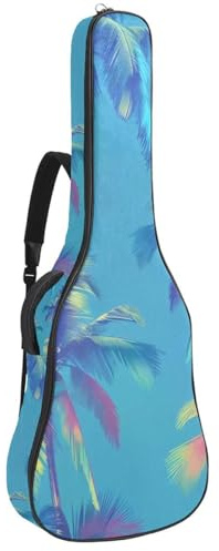 Wassermelone nahtlose Gitarrentasche, gepolsterte Tasche für Akustikgitarre, Rucksack mit verstellbaren Schultergurttaschen, Mehrfarbig 07, 42.9x16.9x4.7 in, Lässiger Tagesrucksack