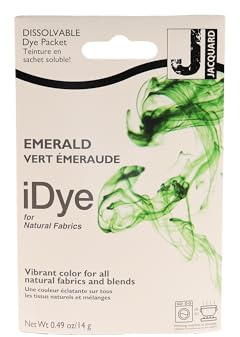 Jaquard IDYE Smaragd-Stofffarbe für natürliche Stoffe und Kleidung – kein Durcheinander