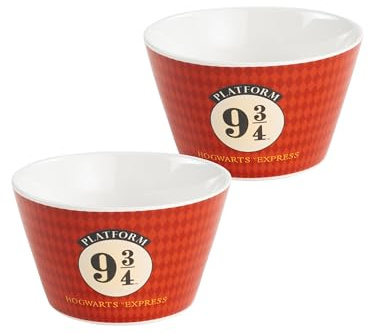 United Labels Harry Potter Bol – Poudlard Express Platform 9 3/4 Bol à céréales en porcelaine 500 ml Rouge