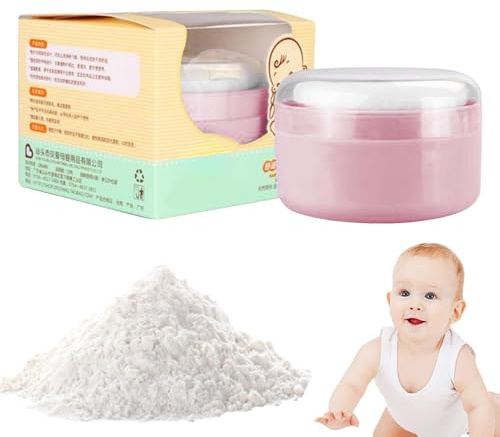 Puderquasten-Behälter, tragbare Badestaub-Aufbewahrung, Baby-After-Bath-Körperpuderquaste und Behälterbehälter für , Reisen, Zuhause