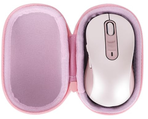 Lebakort Duro Caja Estuche Funda para Logitech Signature M650 L Ratón Inalámbrico de Tamaño Normal (Rose)