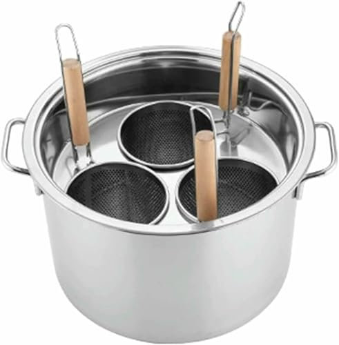 ERSINIAN Pentole da Cucina, Set per cuocipasta Professionale, cuocipasta Multifunzionale con divisore e scolapasta, pentola in Acciaio Inossidabile per Cucina Domestica, Ristorante