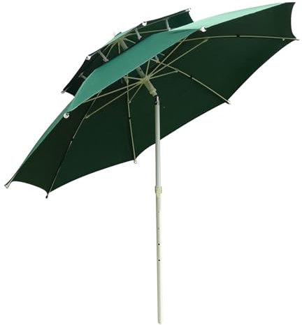 Parasol de Terrasse Inclinable, Parasol de Plage à Double Toit, Parasols de Jardin Exterieur for Piscine, Balcon, Réceptions, Pique-Niques, Fêtes