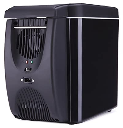 Réfrigérateur de voiture, glacière électrique 12 V, 6 litres, mini réfrigérateur portable, idéal pour le camping et les voyages (couleur : rose, taille : 12 V/220 V)