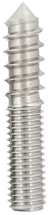 1/5 Stück M4 M5 M6 M8 M10 Holzschraube mit Innensechskant, Doppelkopf, spitzes Gewinde, ein Ende, 304 Edelstahl selbstschneidende Schrauben Set (M8x40-1pcs)