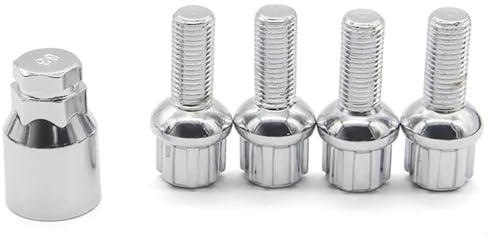 Lot de 5 boulons à vis M12 x 1,5 en acier allié universels pour roues voiture écrous blocage à gland fermé accessoires automobiles écrous de roue