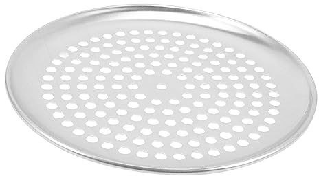 ARTSEWPLY Bandeja Redonda para Pizza con Agujeros Acero Inoxidable Resistente y Antiadherente Molde para Horno Doméstico Base Perforada para Cocción Uniforme y Fácil Limpieza
