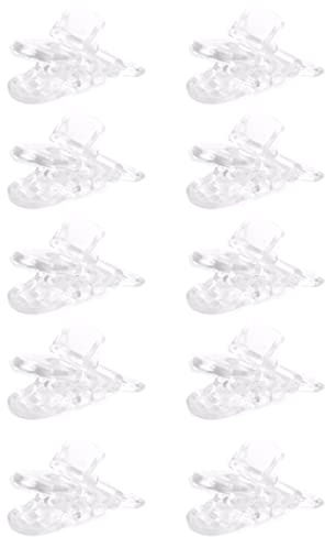Hosenträger-Clips, durchsichtige Kunststoff-Clips, Schnullerhalter, Abzeichen, Schnuller-, Bastelbedarf, Werkzeug, Hosenträger, 10 Stück, transparenter Schnuller