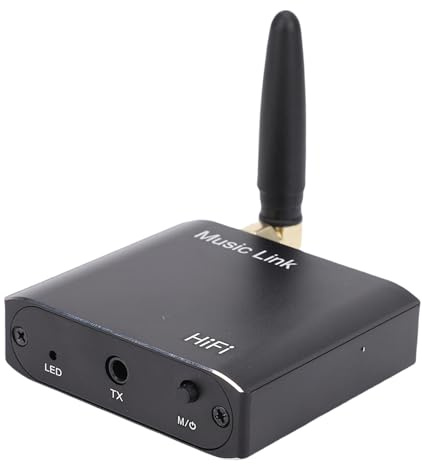 Goshyda Adaptador de Audio Bluetooth 5.3 para el Sistemas de Sonido de Transmisión de Música, Transmisor Inalámbrico y Receptor para Altavoces Amplificador de TV de Computadora para