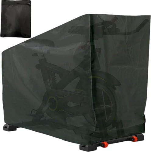 MINGZE Exercise Bike Cover, Copertura per Bicicletta Impermeabile per Ebike, Pesante 420D Copri Cyclette da Casa Bici Bike Impermeabile, Antipolvere for Indoor & Outdoor Storage, 140*60*120 Cm
