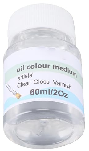 Acouto Vernice Acrilica Altamente Lucida da 60 Ml, Finitura Protettiva Trasparente per Pittura a Olio, Non Tossica per Artisti Professionisti e Pittori Hobbisti