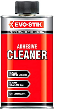 EVO-STIK Adhesive Cleaner, Fast and Effective, Removes Solvented Adhesives, Grease and Wax, Ideal for Rubber, Metal Surfaces, 250ml