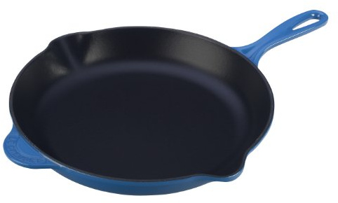 Le Creuset Emaillierte Gusseisen-Bratpfanne, 29,5 cm, mit Eisengriff, Marseille