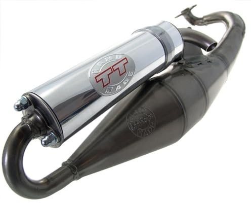 Auspuff LEOVINCE TT 50ccm; kompatibel mit KEEWAY RY6 50; Typ 1E40QMB CPI E2 | Für 50ccm Roller-Standardmotoren und 70ccm Sportzylinder; inkl. Anbauteile und Krümmerdichtung, nur bei Trommelbremse hinten