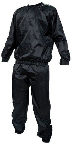 Kabalo Black Heavy Duty One-Size-Fits-All Sweat Suit Sauna Suit Traje de Sauna Exercise Gym Suit Fitness Weight Loss Anti-Rip - Equipos de Gimnasio en casa!