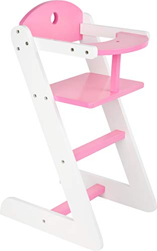small foot Puppenhochstuhl Mädchentraum aus Holz, in realistischem Design, Puppenzubehör für Kinder ab 3 Jahren, 10743