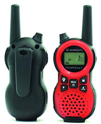 Albrecht Tectalk Easy 3-radio, 29642, PMR446 med mikro-USB-laddningsuttag, headsetanslutning och bältesklämma