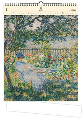 Wooden Holz Impressionism Impressionismus Kalender 2020 Wandkalender Holzbild 45x52cm Calendar
