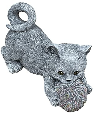 stoneandstyle Steinfigur Katze Sabrina Steinguss frostfest wetterfest