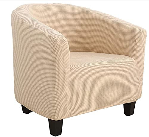 YOPOIY 1 Stück Dick Sesselbezug Stretch Club Chair Schonbezug Elasthan Jacquard Sesselhusse Möbelschutz für Wohnzimmer -gelb-Einheitsgröße