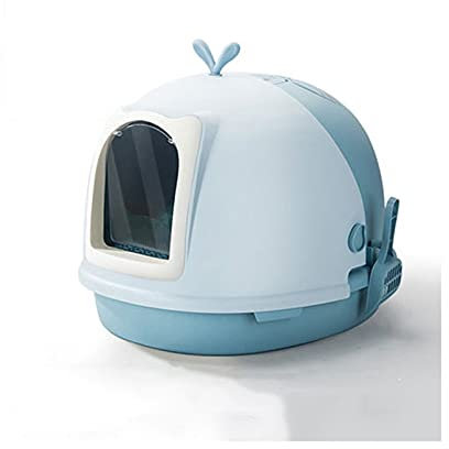 Caja de Arena para Gatos Caja de arena de gato Tipo de cajón totalmente cerrado Tipo de gato Aseo grande Anti-Splashing y desodorizante La bandeja de gato es fácil de limpiar Inodoro para Gatos ( Colo