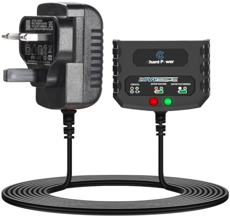 C P CHANTPOWER 20V Max Lithium Ion Battery Charger, Only Compatible with C P CHANTPOWER 20V 1.5/2.0Ah Batteries, NOT COMPATIBLE with Drill B0DZXHK5R4/B0GFCF5G82