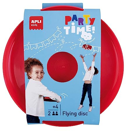 APLI Kids 19564 - Flygande skiva, röd frisbee, perfekt för utomhusspel
