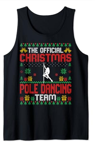 Funny Christmas Pole Dancing Team - Pole Dancer Dance Xmas Tank Top