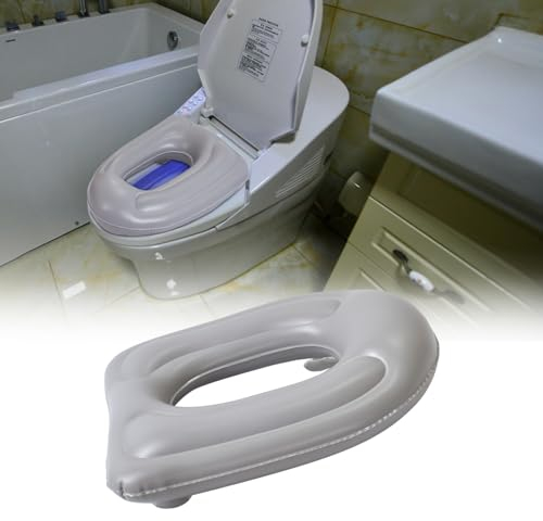 Inflatable Toilet Seat Cushion, Raised Toilet Cushion, Raised Toilet Cushion, Toilet Seat Covers with Suction Cup, Inflatable Doughnut Cushion, Toilet Support Cushion for Adults, Elderly