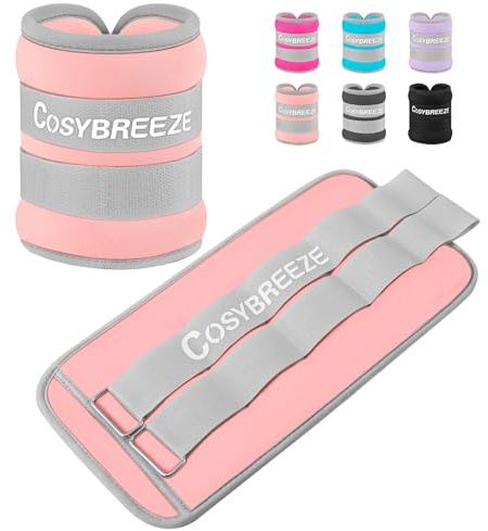 Cosybreeze Gewichtsmanschetten Fuß Gewichte für Beine und Arme Fußgewichte und Fußgelenkgewichte für Fitnessstudio, Bewegung, Laufen, Joggen 1 2 3 4 5 6 8 10 kg 1 Paar Gewichtsmanschetten Hand