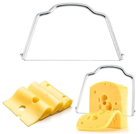 Cheese Slicer - Effective Stainless Steel Cheese Slicer - Cheese Slicer for Block Cheese Butter Avocado Slicer (2 Pack)